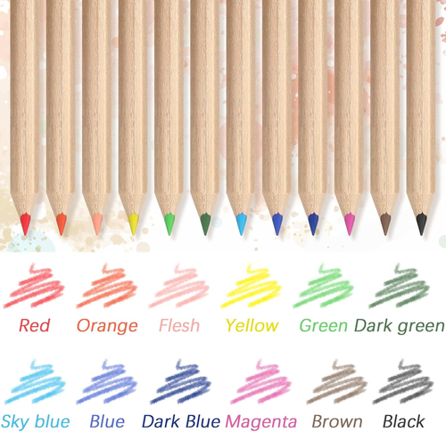 24 Set Mini Colored Pencils Bulk for Kids Drawing Portable Short Coloring Tool - Picture 5 of 7