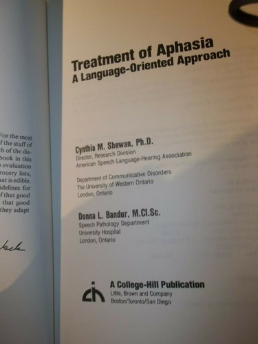 Treatment Of Aphasia & Adult Aphasia 2 books Bandur Shewan Albyn Davis Hc & pbk - Picture 8 of 12