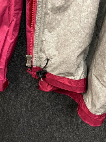 Patagonia H2No Womens Small Full Zip Hooded Rain Jacket Rose Zipped Pockets Logo - Picture 16 of 24