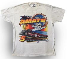 Vintage JOE AMATO Single Stitch Drag Racing T-Shirt Size L Made in USA