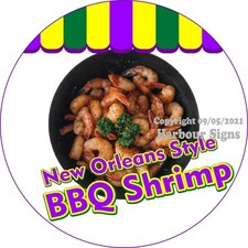 BBQ Shrimp DECAL (Choose Size) New Orleans Style Concession Food Truck Sticker