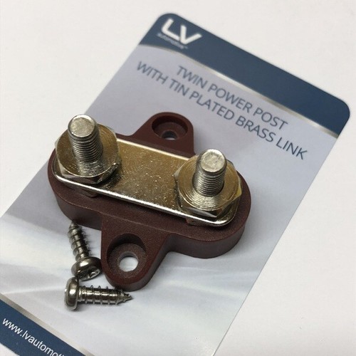 8 mm Power post stud Twin Red 48 Volt DC LV4215R - Picture 2 of 4