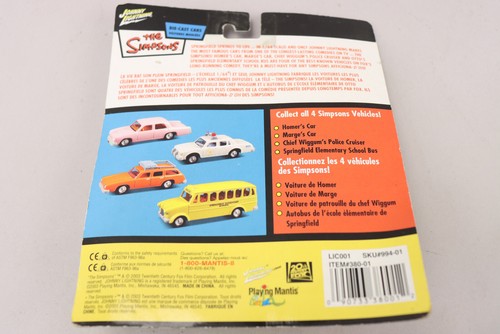 NOS 2003 Johnny Lightning The Simpsons Diecast Chief Wiggum's Police Car New MOC - Picture 5 of 5