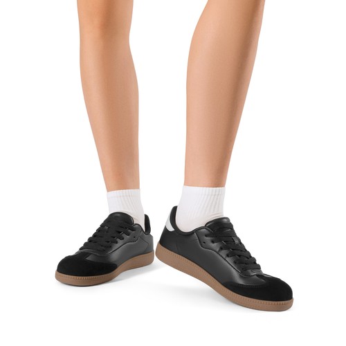 Women Lace Up Low Top Sneaker Shoes Comfortable Walking Tennis Casual Shoes - Picture 9 of 34
