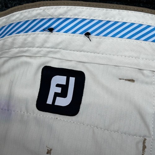 NWOT FootJoy Golf Pants Mens W36 L32 Khaki Flat Front Lightweight Performance - Picture 7 of 9