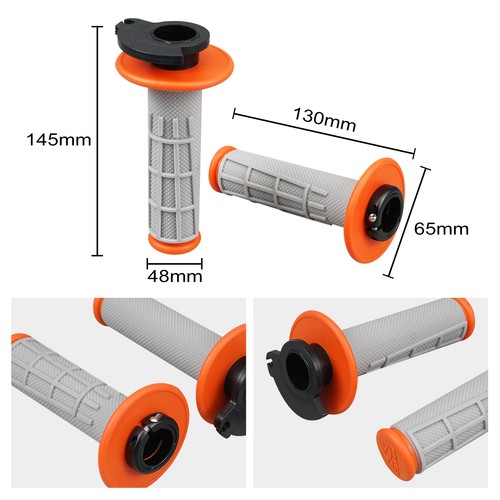 Pair Locking Handle Bar Lock-On Grips For KTM XC-W EXC 125 200 250 300 350 450 - Picture 8 of 8