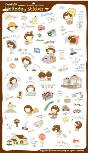 #15 cute cooky's girl dessert pvc stickers food cupcake  hotdog cookie 8 sheets - Imagen 5 de 12