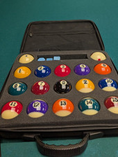 Hard Pool Ball Carrying Case, EVA Billiard Ball Storage Bag with Shoulder