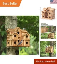 Bird Houses for Outside 10 Hole Bird House Room for 10 Bird Families Large Bi...