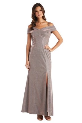R&M Richards Women's Ally Off Shoulder Evening Dress Gown
