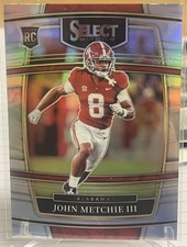 2022 Panini Select Draft Picks #9 John Metchie III Silver Rookie Texans JETS