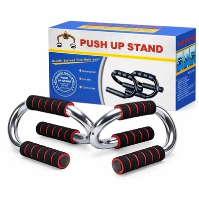 S Form Liegestützstangen Schaumstoffgriffe Press Up Ständer Home Gym Training Training