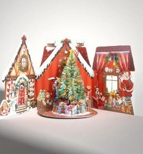 3d Pop Up Christmas Card Santa Reindeer Holiday Greeting Card Merry Christmas 3D