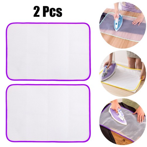 Set of 2 Mesh Ironing Cloth Covers Guard Delicate Garments Against Scorching - Afbeelding 2 van 12