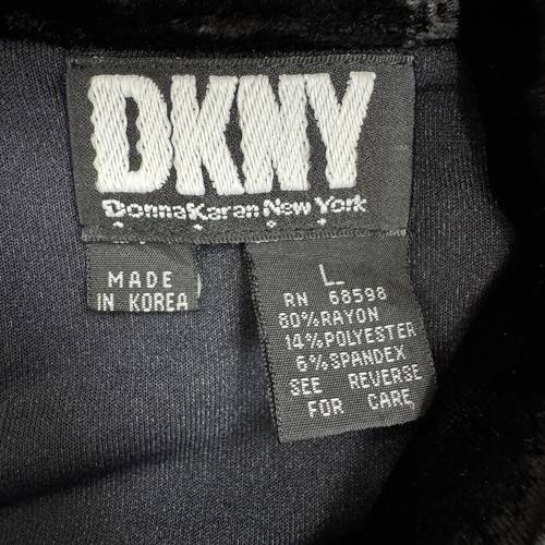 VTG 90s DKNY Dress Womens L Black Velvet Floor Length Maxi Gown Event Whimsigoth - Picture 10 of 13