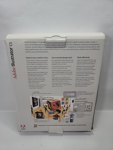 2003 Adobe Illustrator CS PC WINDOWS Original Box w/ Serial Number  - Picture 7 of 7