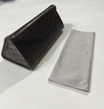 GUCCI Sunglasses Case Triangular Foldable Embossed Logo  Cleaning Cloth
