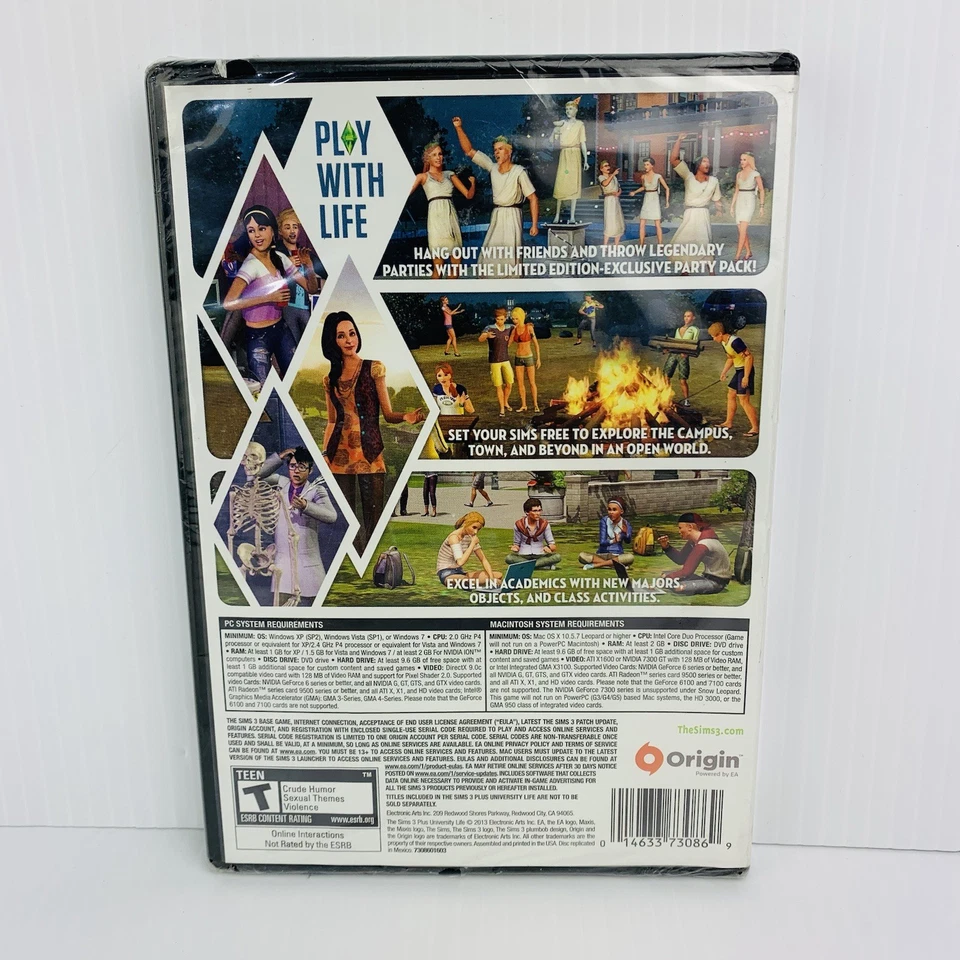 The Sims 3 Plus University Life Limited Edition - PC (Sealed) - Image 2 of 4