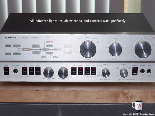 NICE! RARE Fully-Operating Philips High Fidelity Laboratories 572 Stereo Preamp - Picture 2 of 14