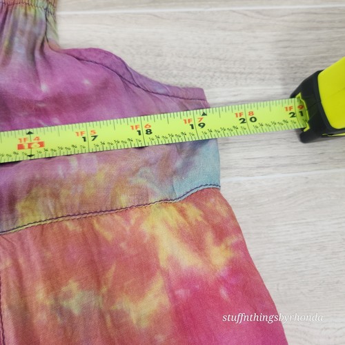 Tunica donna denim 24/7 tinta unita perline fazzoletto orlo taglia 16W boho - Foto 7 di 9