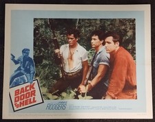 Juego de 7 tarjetas de vestíbulo vintage Back Door to Hell 1964 Jimmie Rodgers Conrad Maga