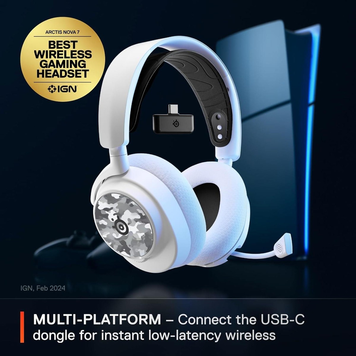 SteelSeries Arctis Nova 7P Headset w/ Booster Pack USB-C Bluetooth