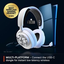 SteelSeries Exclusive Nova 7 Headset w/ Booster Pack USB-C Bluetooth Excellent 5