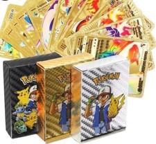 55Pcs New Multi Color Pokemon TCG Foil Cards Charizard GX Vmax Holo Cards Gifts