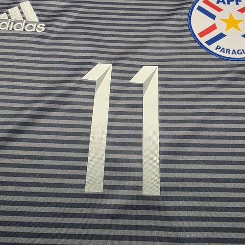 Camiseta de fútbol visitante Adidas Paraguay 2016 Edgar Benítez para hombre S Copa América Liga MX - Imagen 4 de 11