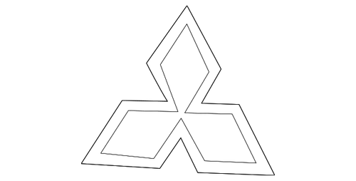 Genuine Mitsubishi Emblem MR971389 - Picture 1 of 2