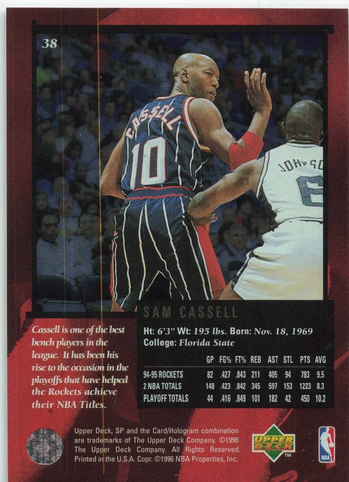 Sam Cassell  SP Championship 38 LP - Image 2 of 2
