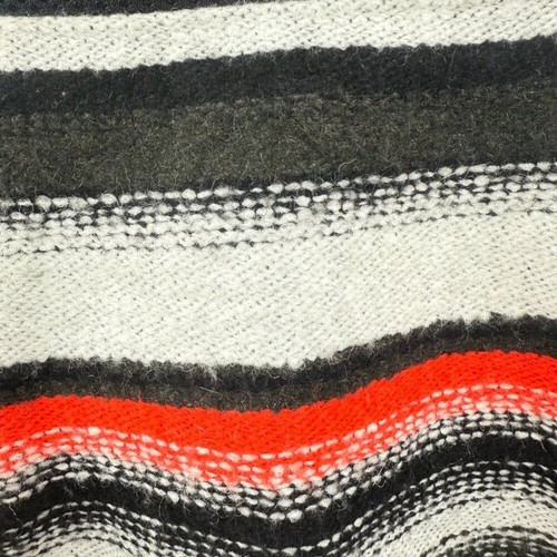 Milly Tweed Metallic Mohair Striped Mini Skirt unique Black/Orange Size 8 - Picture 7 of 11