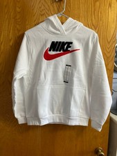 Nike Kids Pullover Hoodie Sweatshirt  White  XL  NWT