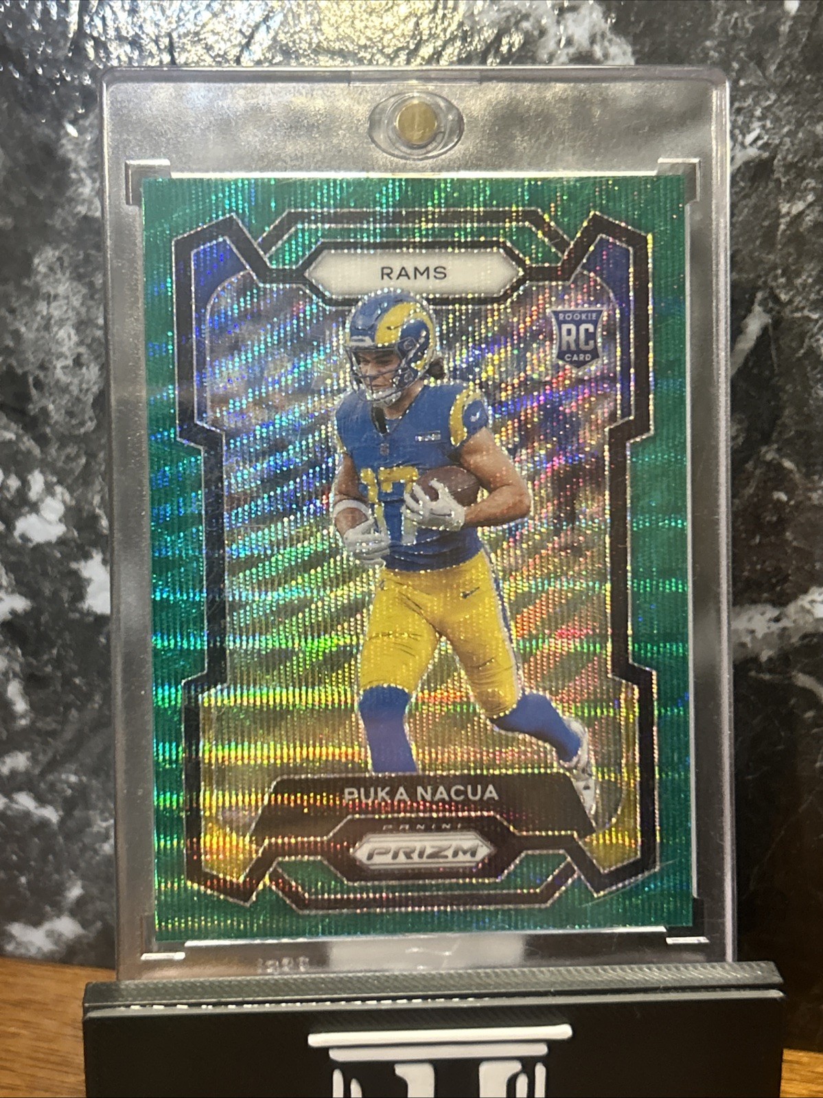 🔥2023 Panini Prizm - Rookies Puka Nacua #357 Green Wave Prizm (RC) LA Rams🔥