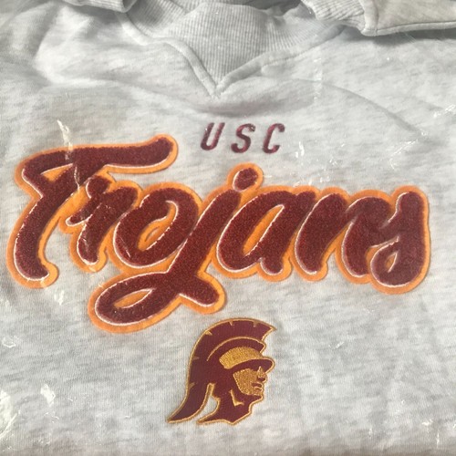 University of Southern California USC Grey Long Sleeve Thin Crewneck Pullover L - Picture 11 of 12
