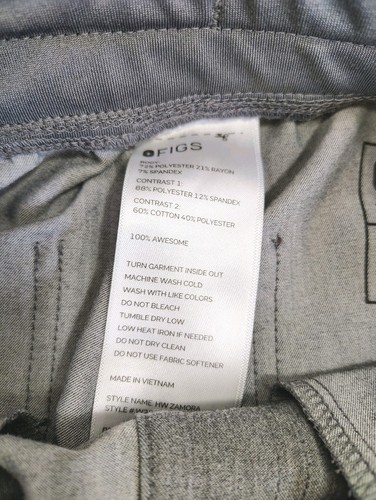 Figs Zamora Techincal Collection Scrub Set Joggers Womens XS Grey Workwear - Picture 24 of 24
