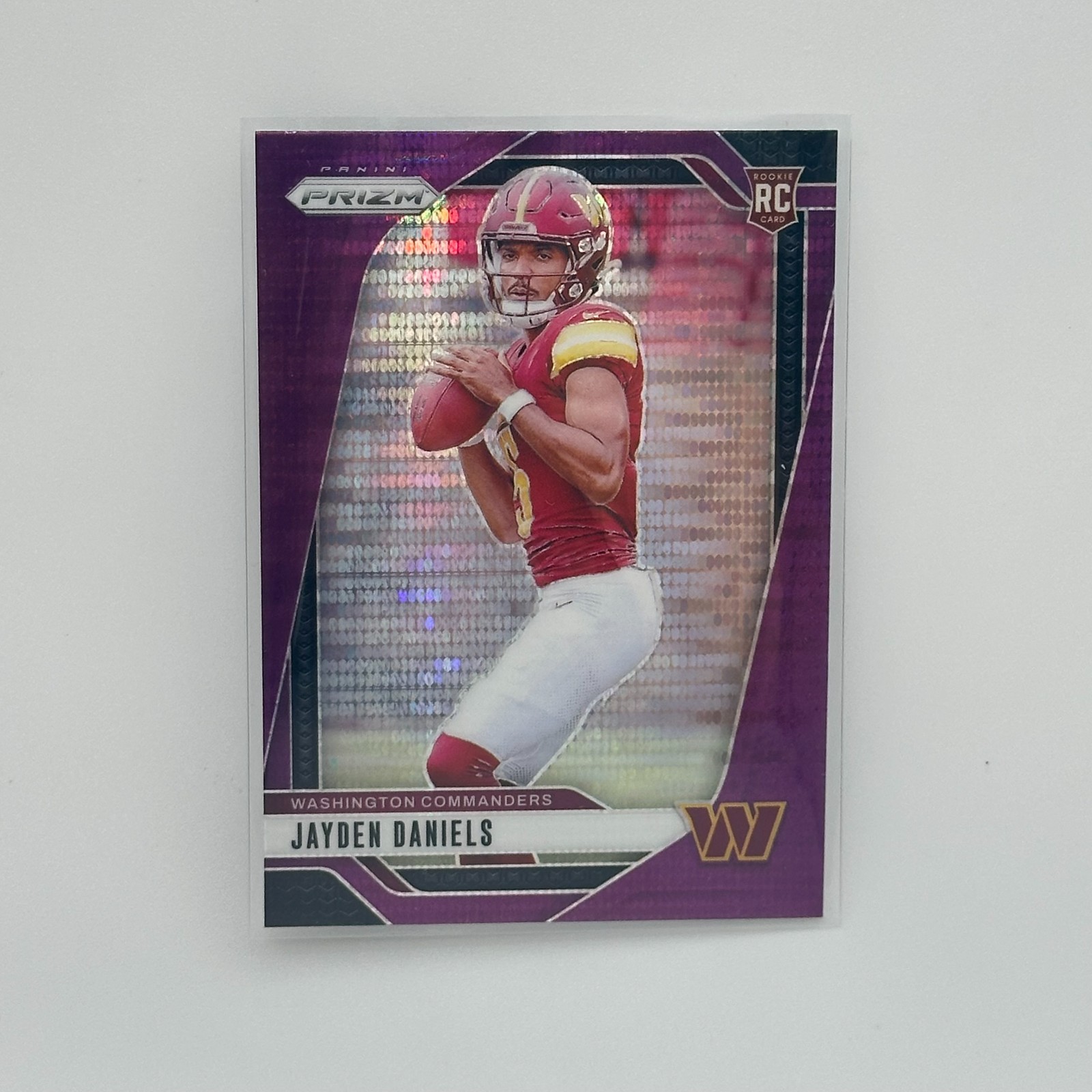 2024 Panini Prizm Jayden Daniels Purple Pulsar Rookie RC #347 Commanders NM-MT