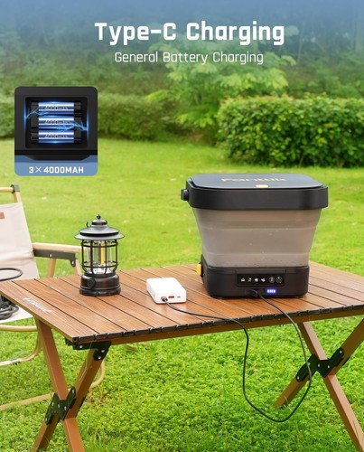 NB8 Fold Cordless Electric Pressure Washer w/3.2Gal Tank, 5-in-1 Nozzle, Max ... - Picture 4 of 7