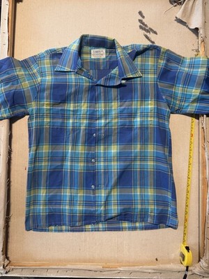 Vintage Plaid Button Down Montgomery Wards Size Medium