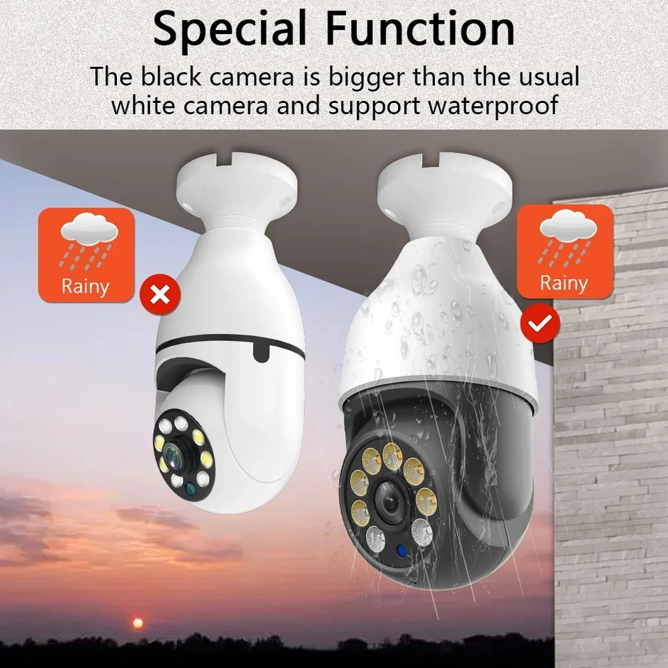 5MP 5G Bulb Camera E27 Wifi TUYA Smart Life PTZ IP CCTV Outdoor Night Vision - Image 3 of 4