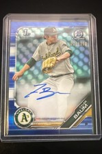 2019 Bowman Draft - Chrome Draft Pick Autographs Tyler Baum #CDA-TB Blue Wave...