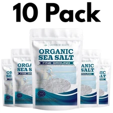 Celtic Sea Salt Fine Ground Mineral Rich 8oz Resealable Bag 10Pack Free Shipping