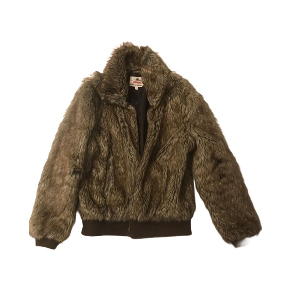 Lefties Faux Fur Jacket Size L Excellent Condition #40885