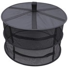2 Layers Foldable Mesh Hanging Herb Drying Rack Net Polyester Dryer Black