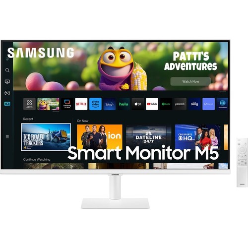 Samsung M50C 32" Smart Tizen FHD Monitor Streaming TV, HDR10, (HDMI, USB) White - Picture 1 of 8
