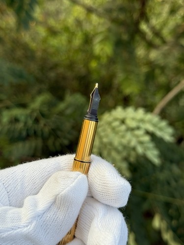 BEAUTIFUL VINTAGE FOUNTAIN PEN LE MUST DE CARTIER COLLECTION SANTOS NIB M - Picture 11 of 15
