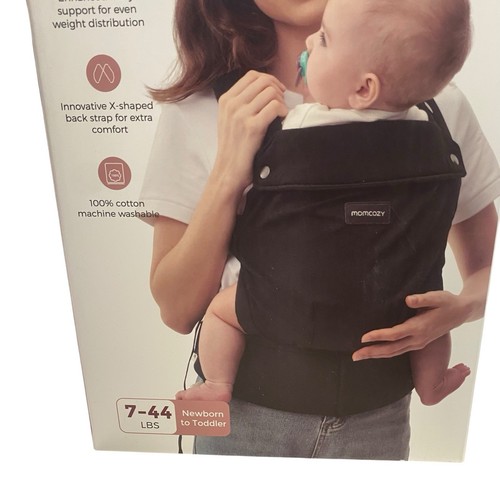 Momcozy Babytrage ergonomische gemütliche und leichte Trage für 7-44lbs, schwarz - Bild 5 von 12