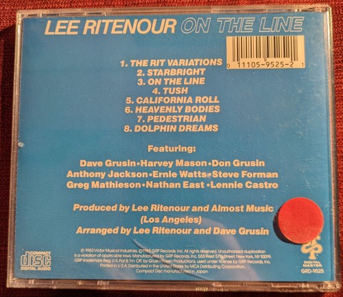 On the Line by Lee Ritenour [Audio CD](1990) **Used** Free Shipping - Imagen 2 de 4