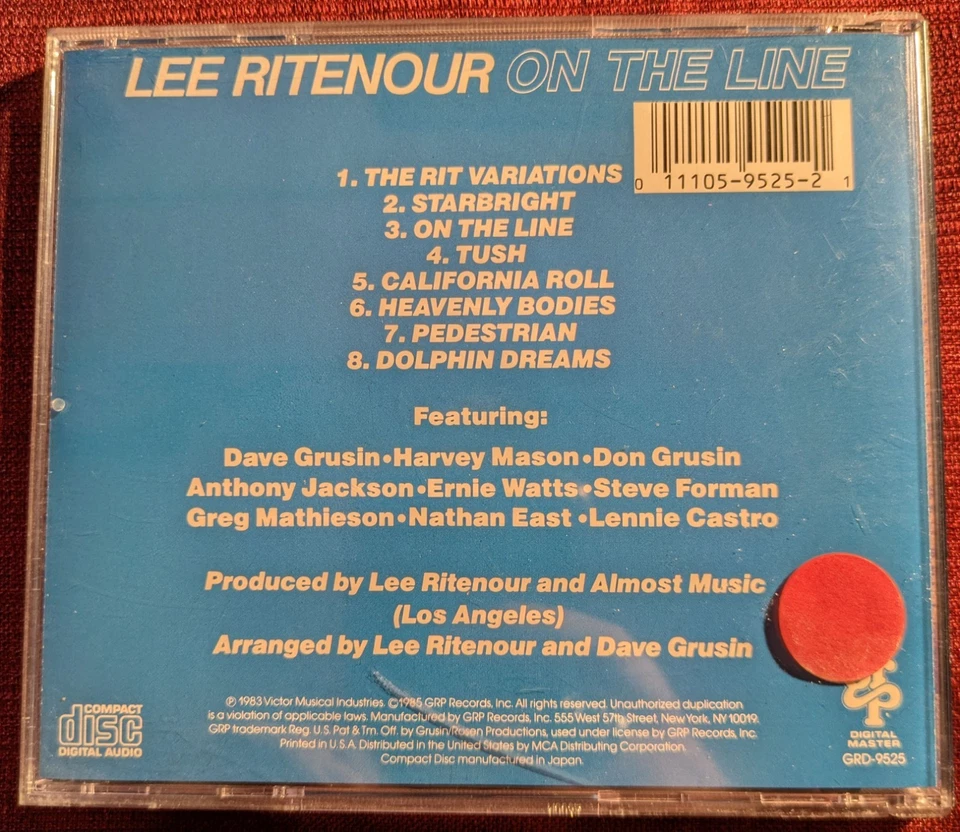 On the Line by Lee Ritenour [Audio CD](1990) **Used** Free Shipping Foto 2 de 4