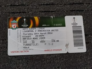 Liverpool vs Manchester United Ticket 2016 UEFA Europa League